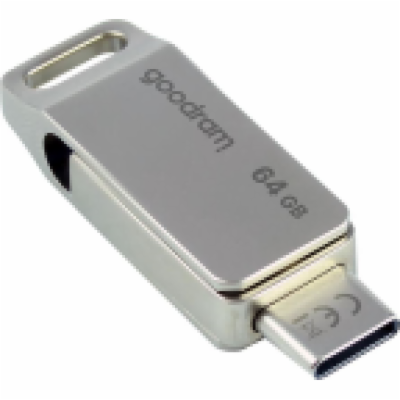 GOODRAM Flash Disk 64GB ODA3, USB 3.2, stříbrná