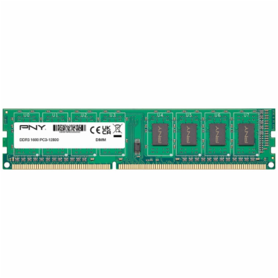 ROZBALENÉ - PNY 8GB DDR3 1600MHz / DIMM / CL11 / 1,5V