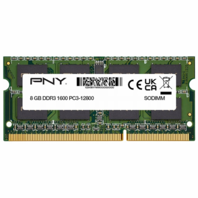 PNY SOD8GBN12800/3L-SB PNY 8GB DDR3 1600MHz / SO-DIMM / C...