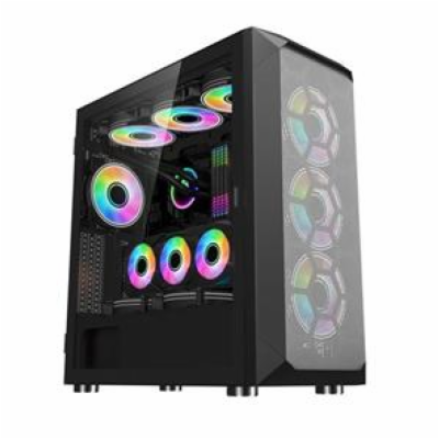 1stCOOL MiddleTower Wind Storm Black, E-ATX, USB3.0, černá