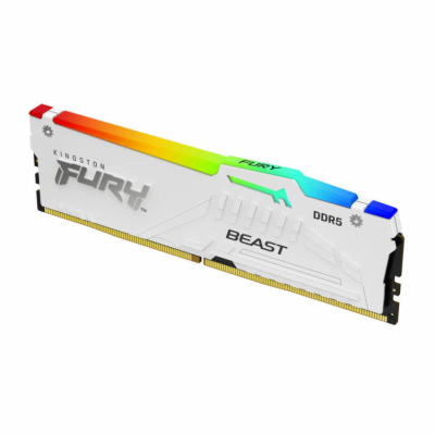 KINGSTON DIMM DDR5 32GB 5200MT/s CL36 FURY Beast Bílá RGB...