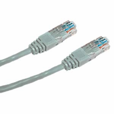 DATACOM Patch kabel UTP CAT5E 0,5m (x) šedý křížený