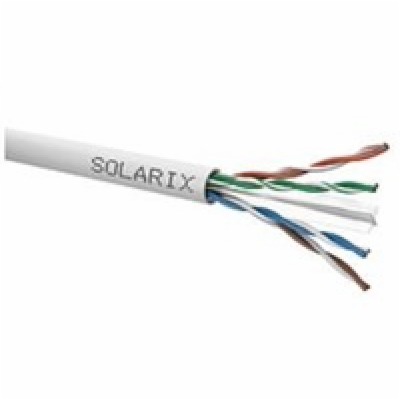 Instalační kabel Solarix UTP, Cat6, drát, PVC, box 100m S...