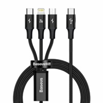 Baseus Rapid Series nabíjecí/datový kabel 3v1 USB-C/ (mic...