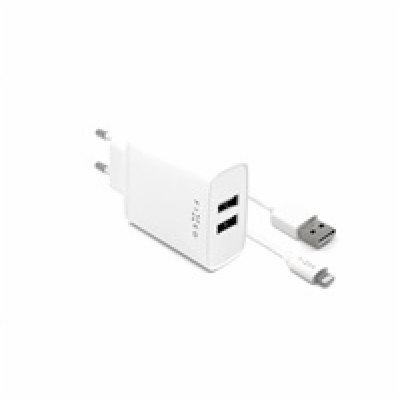 FIXED síťová nabíječka s 2xUSB výstupem a USB/Lightning k...