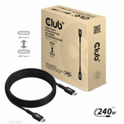 Club3D kabel USB-C, Oboustranný USB-IF Certifikovaný data...