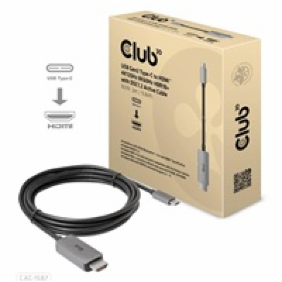 Club3D kabel USB-C na HDMI, 4K120Hz 8K60Hz HDR10 s DSC1.2...