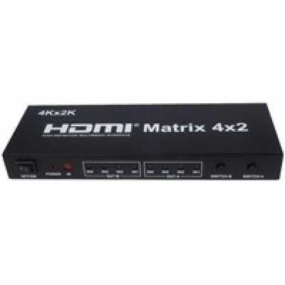 PremiumCord HDMI matrix switch 4:2,s audiem, rozlišení 4Kx2K