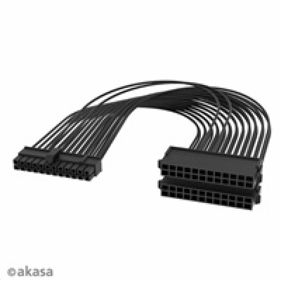 AKASA kabel ATX 24P Male to Dual ATX 24P Female - 2 Pack