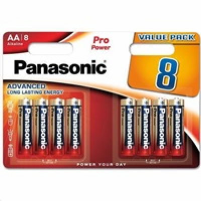 PANASONIC Alkalické baterie Pro Power LR6PPG/8BW AA 1,5V ...