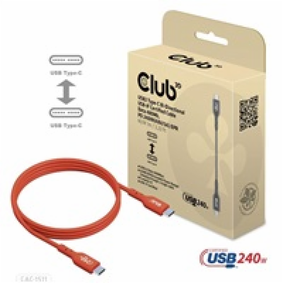 Club3D kabel USB-C, Oboustranný USB-IF Certifikovaný data...