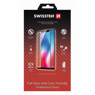 Swissten sklo Full glue, Color Frame, Case Friendly Apple...