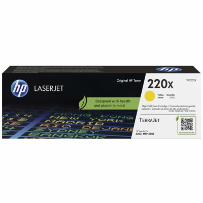 HP toner 220X (žlutý, 5500str.) pro LaserJet Pro 4202dn, ...