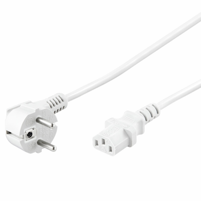 PremiumCord Kabel síťový 230V k počítači 1m bílý kpsp1w P...