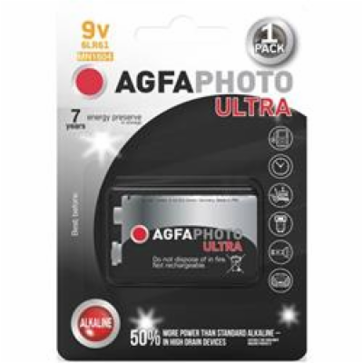 AgfaPhoto Ultra alkalická baterie 9V, blister 1ks 