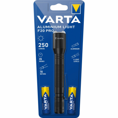 Svítilna VARTA Aluminium Light F20 Pro vč.2R6  16607