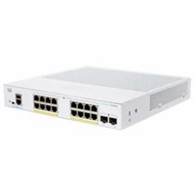 Cisco switch CBS250-16P-2G (16xGbE,2xSFP,16xPoE+,120W,fan...