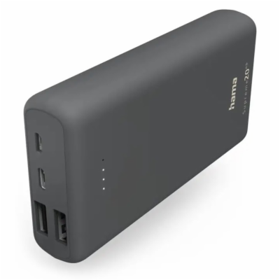 Hama Supreme 20HD, powerbank, 20000 mAh, 3 A, 3 výstupy: ...