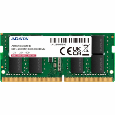 ADATA AD4S26668G19-SGN Adata/SO-DIMM DDR4/8GB/2666MHz/CL1...