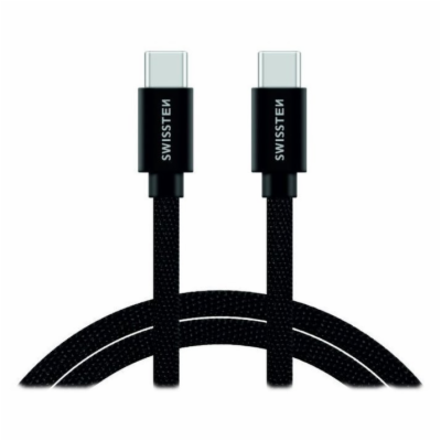 Swissten datový kabel USB-C / USB-C s textilním opletem, ...