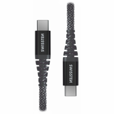 Swissten Datový kabel KEVLAR USB-C / USB-C 1,5 M, 60W, an...