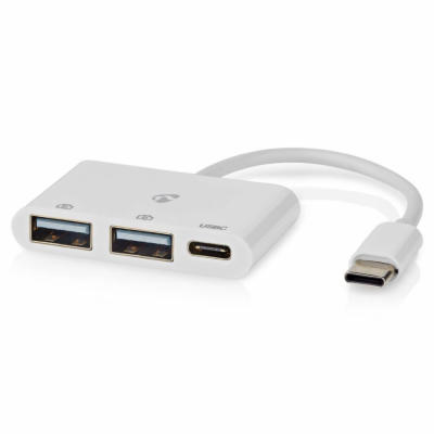 NEDIS USB hub/ 1x zástrčka USB-C/ 1x zásuvka USB-C/ 2x zá...