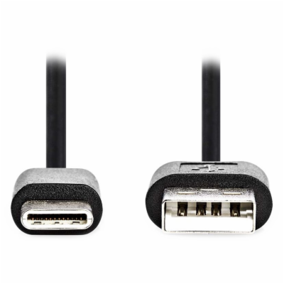 NEDIS kabel USB 2.0/ zástrčka USB-C - zástrčka USB-A/ čer...