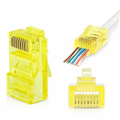 W-star Konektor UTP RJ45EZ Cat5e100ks pozlacený, žlutá, p...