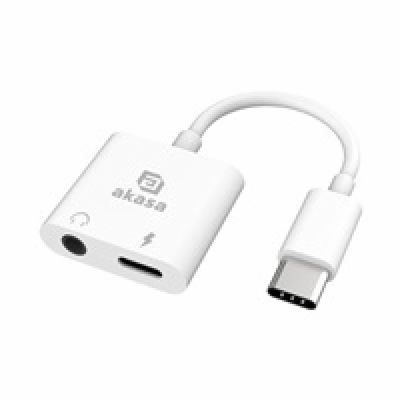 AKASA adaptér USB-C to 3.5mm Jack & PD 15W Nabíjecí port,...