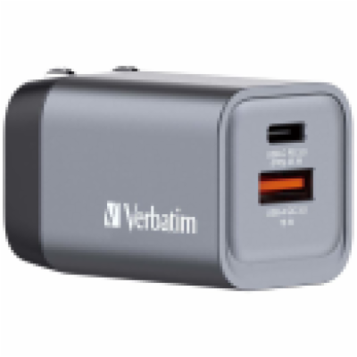 Verbatim cestovní adaptér GNC-35, GaN zástrčka, 1xUSB-C P...