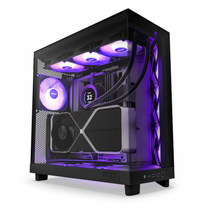 NZXT skříň H6 Flow RGB dvoukomorová / MidT / 3x120mm RGB ...