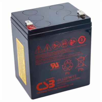 CSB Pb záložní akumulátor HR1227W F2, 12V, 6,5Ah