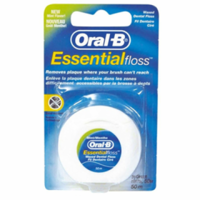 Oral-B EssentialFloss Mint Wax Dentální nit, 50 m