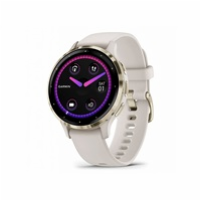 Garmin Venu 3S, Nerezová luneta Soft Gold, pouzdro Ivory,...