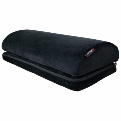 AROZZI Foot Rest Soft Fabric Velvet Black/ ergonomický po...