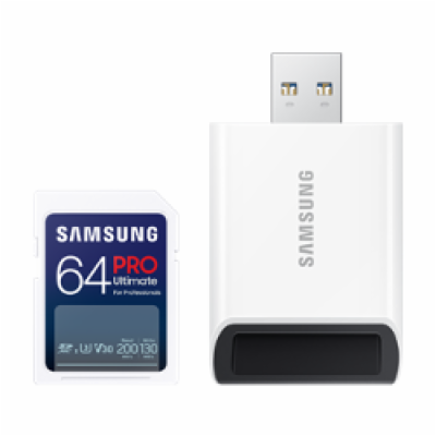 Samsung SDXC PRO ULTIMATE/SDXC/64GB/USB 2.0/Class 10/+ Ad...