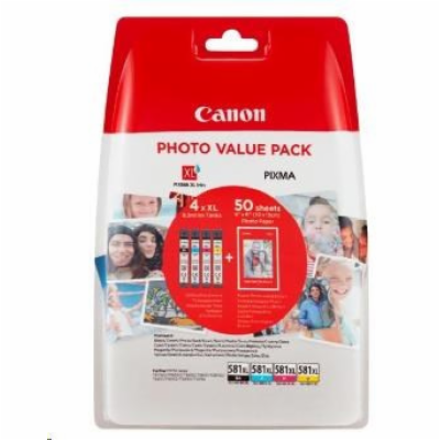 Canon CARTRIDGE CLI-581XL BK/C/M/Y fotopapír PP-201 pro P...