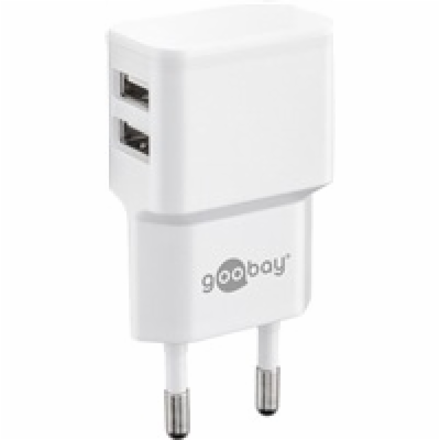 Goobay Napájecí a nabíjecí adaptér 230V na 2x USB, max.2,...