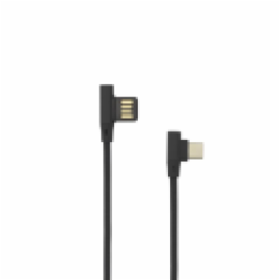 SBOX kabel USB - TYP C 90 M/M, 1,5m, blistr, černá