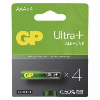 GP Alkalická baterie ULTRA PLUS AAA (LR03)- 4ks