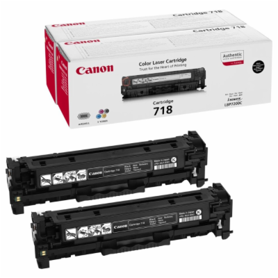 Canon originální toner CRG-718BK 2-pack/ LBP-7200/ 7660/ ...