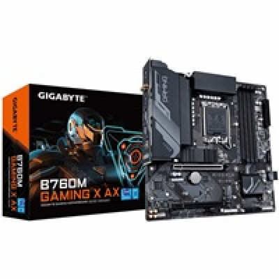 GIGABYTE MB Sc LGA1700 B760M GAMING X AX, Intel B760, 4xD...