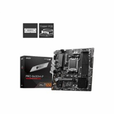 MSI MB Sc AM5 PRO B650M-P, AMD B650, 4xDDR5, 1xDP, 1xHDMI...