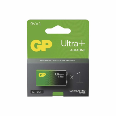 GP 9V Ultra Plus, alkalická (6LR61) - 1 ks