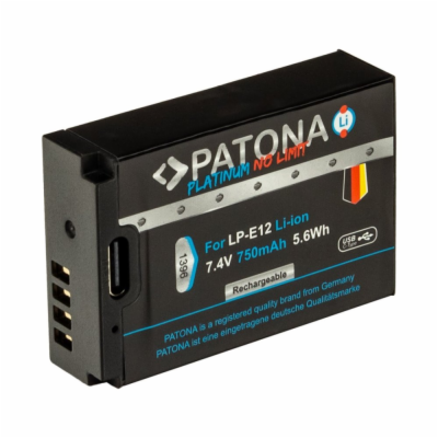 PATONA baterie pro foto Canon LP-E12 750mAh Li-Ion Platin...