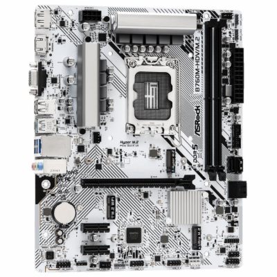 ASRock B760M-HDV/M.2 / Intel B760 / LGA1700 / 2x DDR5 / 2...