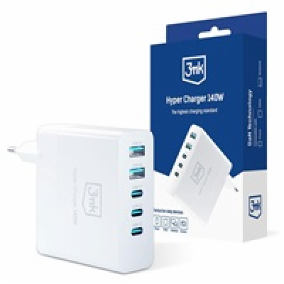 3mk síťová nabíječka - Hyper Charger 140W, GaN 3x USB-C (...