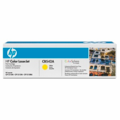 HP 125A Yellow LJ Toner Cart, CB542A (1,400 pages)