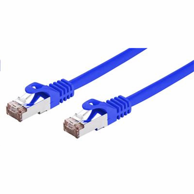 C-TECH Kabel patchcord Cat6, FTP, modrý, 0,5m