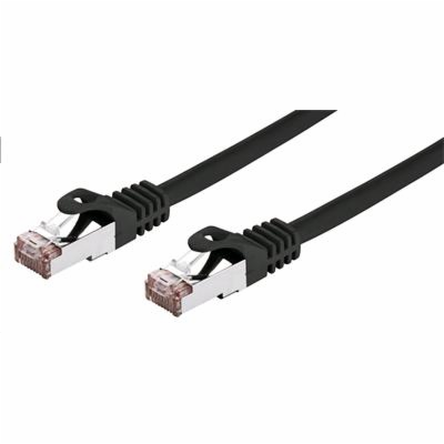 C-TECH kabel patchcord Cat6, FTP, černý, 2m